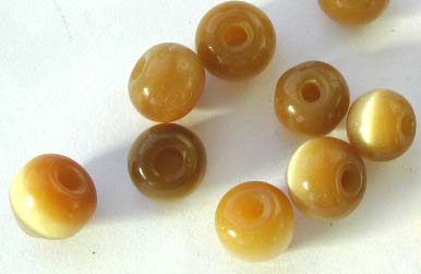 cat's eye fiber optic glass beads