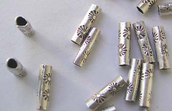 bali silver beads daisy flower design