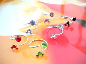 toe rings toe jewelry, cz crystal toe rings, enamal toerings
