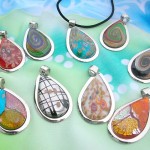wholesale murano glass pendants in teardrop designs