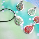 murano glass jewelry pendants necklace raindrop designs