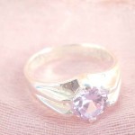 ring, Enlarge pendant purple flower cz design, precious 925. sterling silver ring Enlarge pendant purple flower cz design, precious 925. sterling silver ring