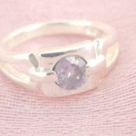 ring, Collectible stamped 925 sterling silver purple rhinestone with square shape ring Collectible stamped 925 sterling silver purple rhinestone with square shape ring