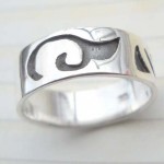 Dolphin tail,designer inspired 925. sterling silver ring