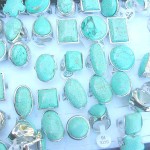 Fashion turquoise silver plated ring