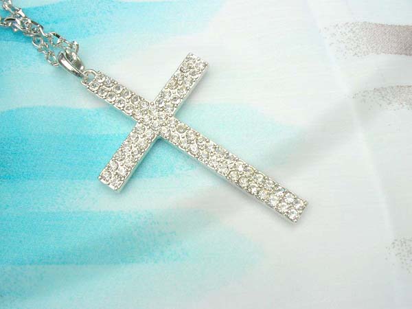 Jewelry ice bling necklaces, traditional cz cross necklace, wholesale gift items