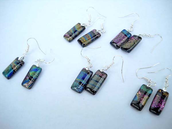 Blend color artwork Murano glass earring