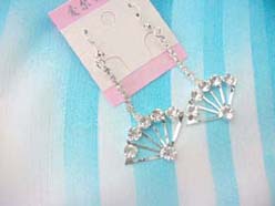 fashion accessory irregular fan shape cz earring