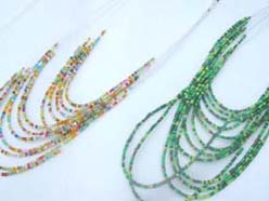 Seed beaded multi string fashion assorted color jewelry set