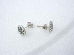 Assorted graved-in fashion stainless steel studs earring