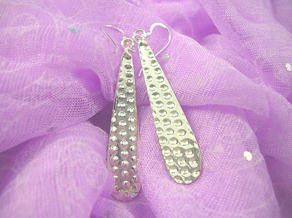 Genius 925 sterling silver long tear-drop earring