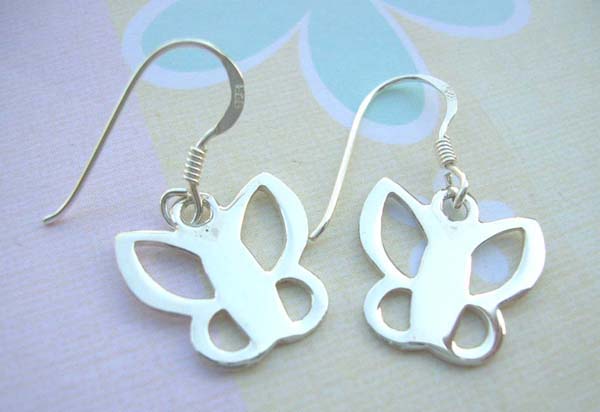 9.25 genius sterling silver silver butterfly earring
