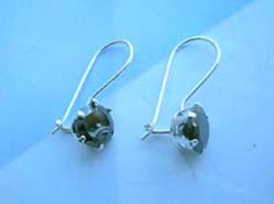 Genius 925 sterling silver circular dark red cz clip earring