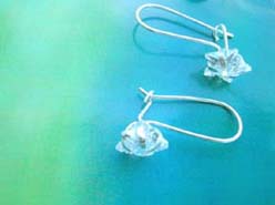 Clear star cz, Stamped 925 sterling silver earring