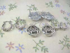 Genius 925 sterling silver filigree earring