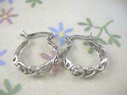 ocean wavy,925 sterling silver earring