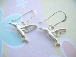 Flying bird, Stamped 925 sterling silver earring