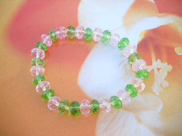 Acrylic rhinestone multiple colors beaded stretchy bracelet, wholesale gift supplies