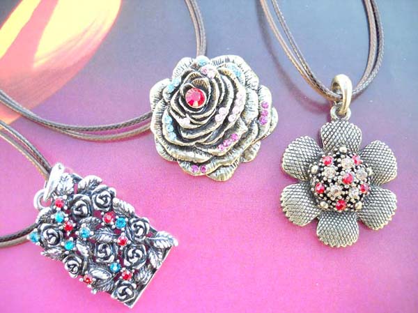 Elegant rose with multi cz inlaid, wholesale jewelry suppliers