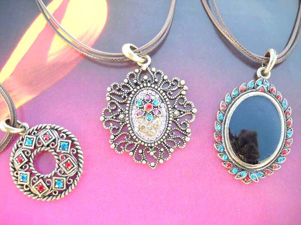 Circular theme filigree cz multi strings necklace, wholesale christmas gifts