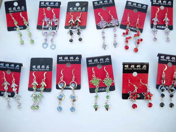 Unique gifts fashion cz fish hook earring, costume jewelry rings wholesale
