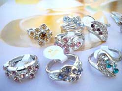Silver plated fresh fashion cz ring