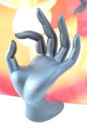 Ok hand sign black hand jewlery display