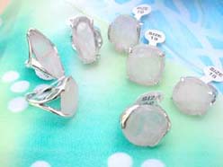 Precious clear gemstone rings