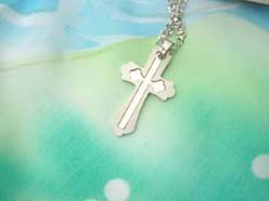 stainless steel cross religious necklace 