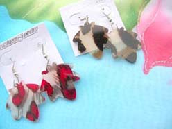 animal skin leaf design fashion earring 