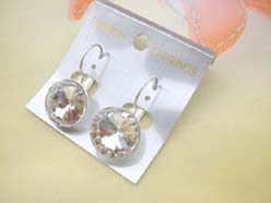 fashion earring with sing round large cz