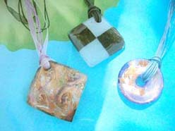 handmade lampwork murano glass pendant ribbon chokers necklaces