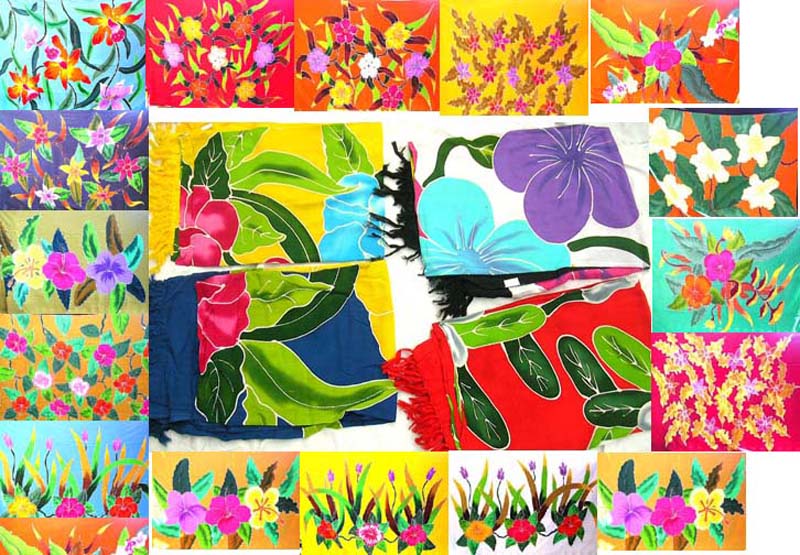 Thick rayon quality floral theme pareo sarong