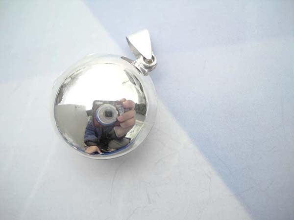 Plain silver circular locker,Handcrafted in 925. sterling silver pendant