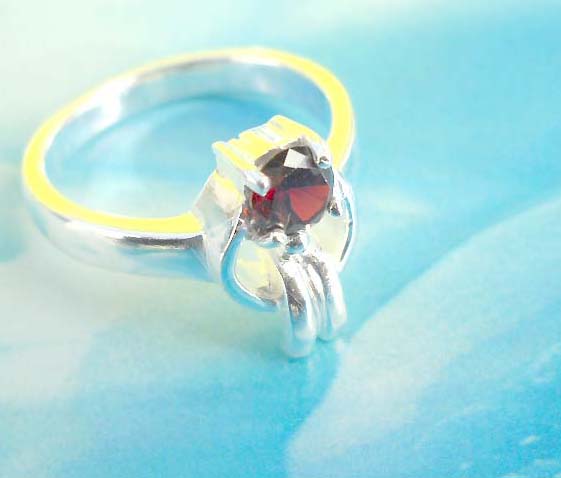 Ruby rhinestone,designer inspired 925. sterling silver pendant