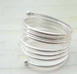 Stamped 925. silver ring with multi rings design