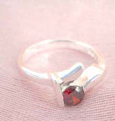 Fashion fine line holding a ruby cz design,designer inspired 925. sterling silver pendant 