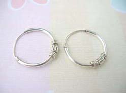 Bali beaded, 925 sterling silver earring, made in Thailand