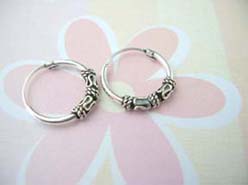 Genius 925 sterling silver tribal hoop earring