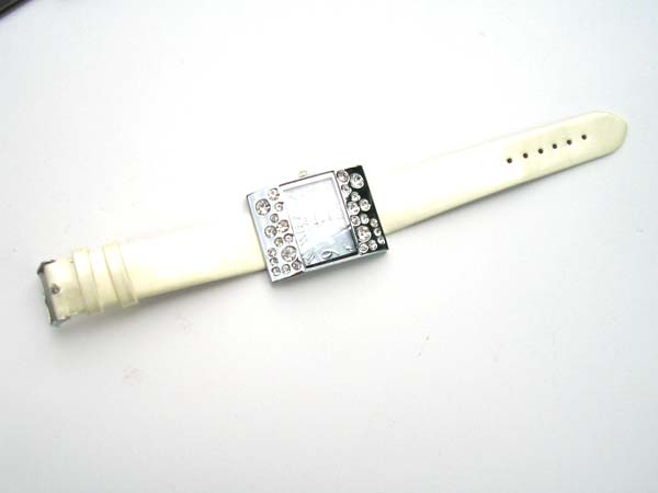 Lady multi spot clear cz black wrist watch, watches for wholesale