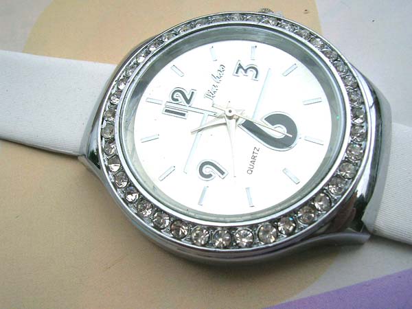 In fashion clear cz new age theme white watch, watch wholesales