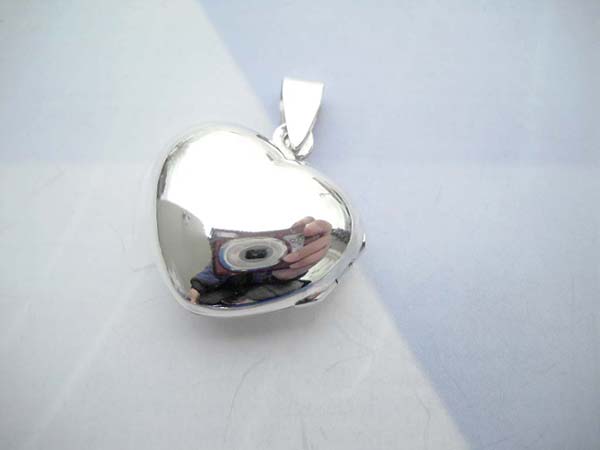 Plain silver heart locker,Handcrafted in 925. sterling silver pendant, wholesale ethnic jewelry